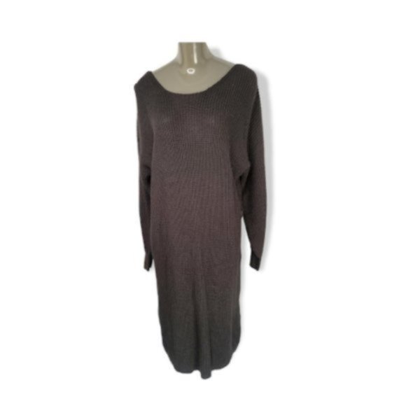 Full Circle Trends Womens Black Long Sleeve Crew Neck Sweater Dress Plus Size 3x - Picture 1 of 4